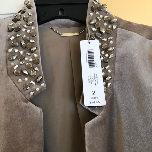 NWT- WHBM Blush Jeweled Taupe Jacket! - Picture 2 of 6